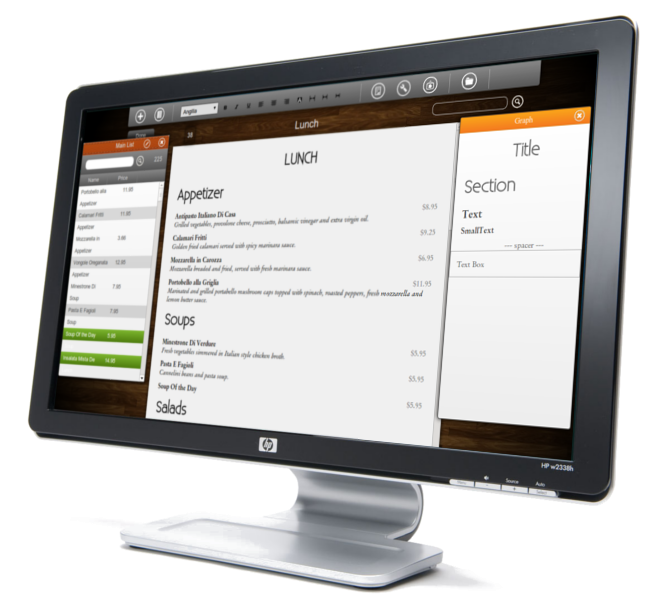 Edición de menús online
